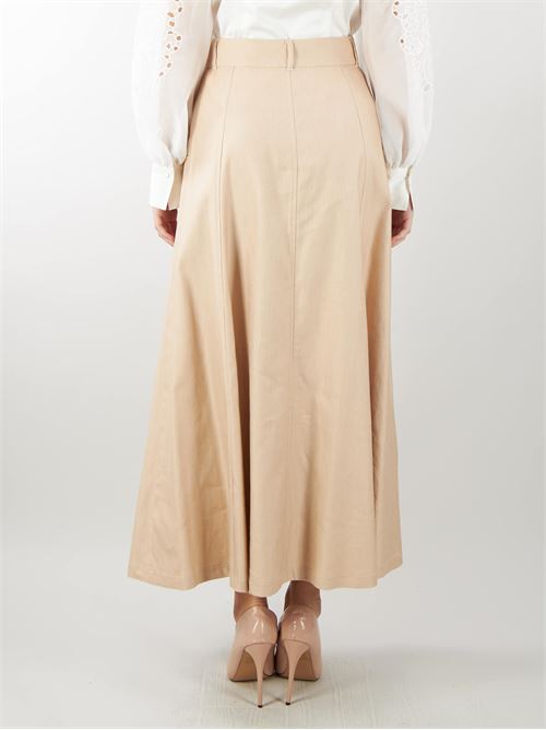 Maxi skirt in linen and cotton Penny Black PENNY BLACK |  | GRAFITE2